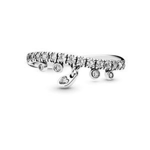 Pandora Silver Chandelier Droplet Dangle Ring